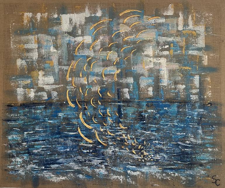 Between Sea and Sky Painting by Cinzia Sarcina Momenti D'Arte | Saatchi Art