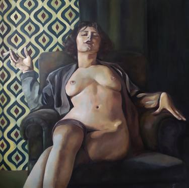 Original Figurative Erotic Paintings by Veronica Ciccarese