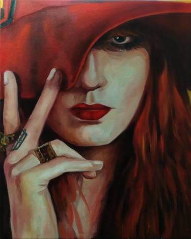 Original Portraiture Women Paintings by Veronica Ciccarese