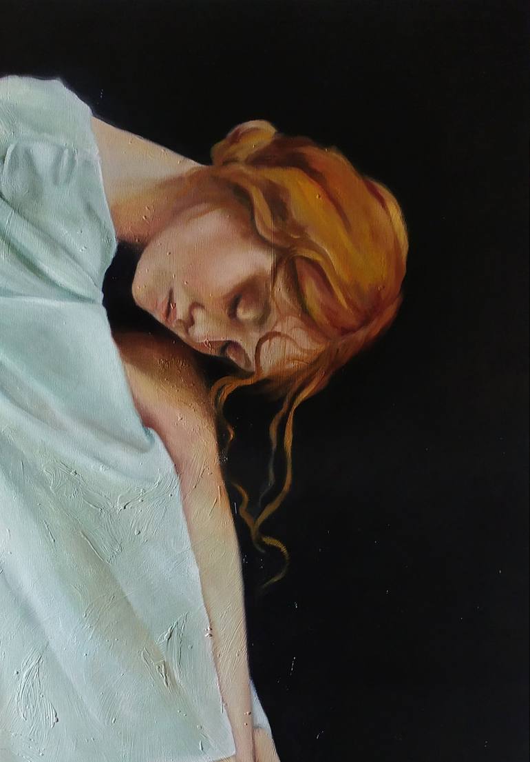 Original Figurative Women Painting by Veronica Ciccarese
