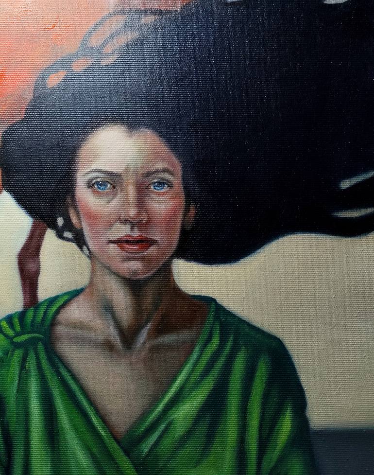 Original Surrealism Women Painting by Veronica Ciccarese