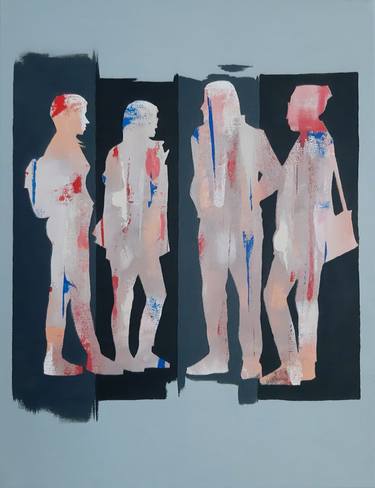 Print of Abstract People Paintings by Elif Yaman