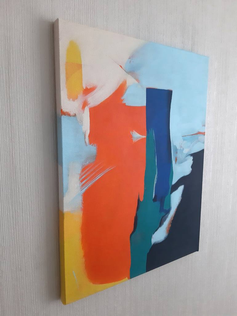 Original Abstract Expressionism Abstract Painting by Elif Yaman