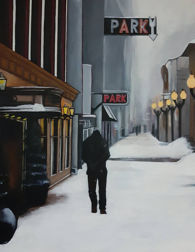 Original Figurative Cities Painting by Elif Yaman