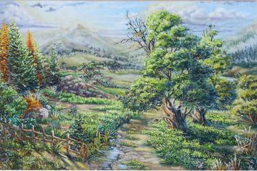 Original Realism Landscape Painting by gul zareen