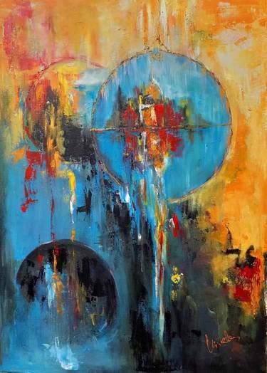 Print of Abstract Expressionism Abstract Paintings by Crinela Cârlogea
