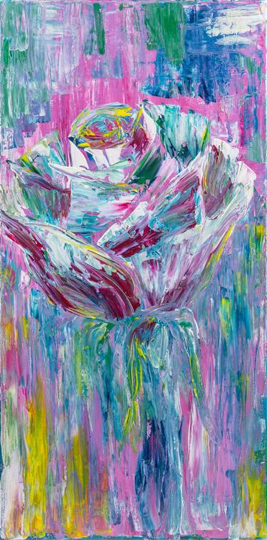 Print of Abstract Expressionism Floral Paintings by Katrin Appleseen