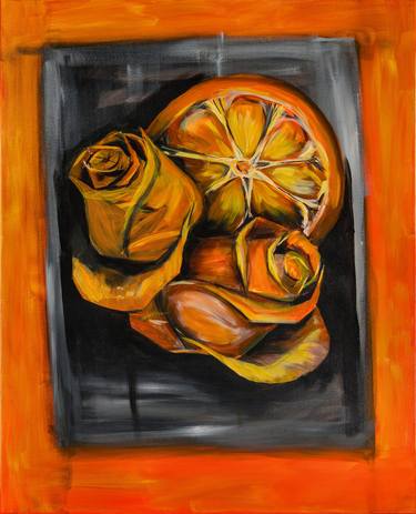 Roses and orange thumb