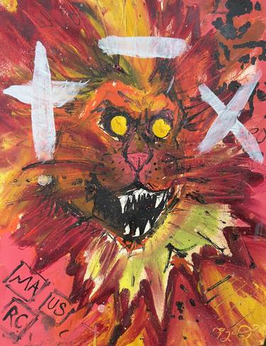 Original Impressionism Animal Mixed Media by Marcus Leonard