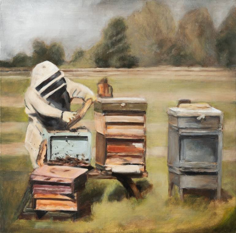 Beekeeper Painting by Gwynne Marshall | Saatchi Art