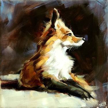 Fox Painting Wildlife Animal Art thumb