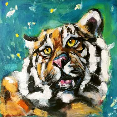 Tiger Painting Wildlife Animals Art Impressionism thumb