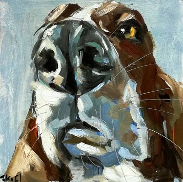 Original Dogs Paintings by Zhanna Kan