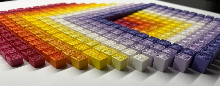 Original Minimalism Geometric Mixed Media by Serdar Uzar