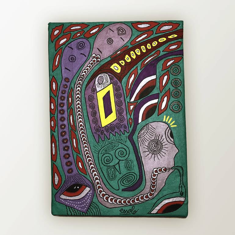 Original Expressionism Love Painting by Elmehdi Essolo