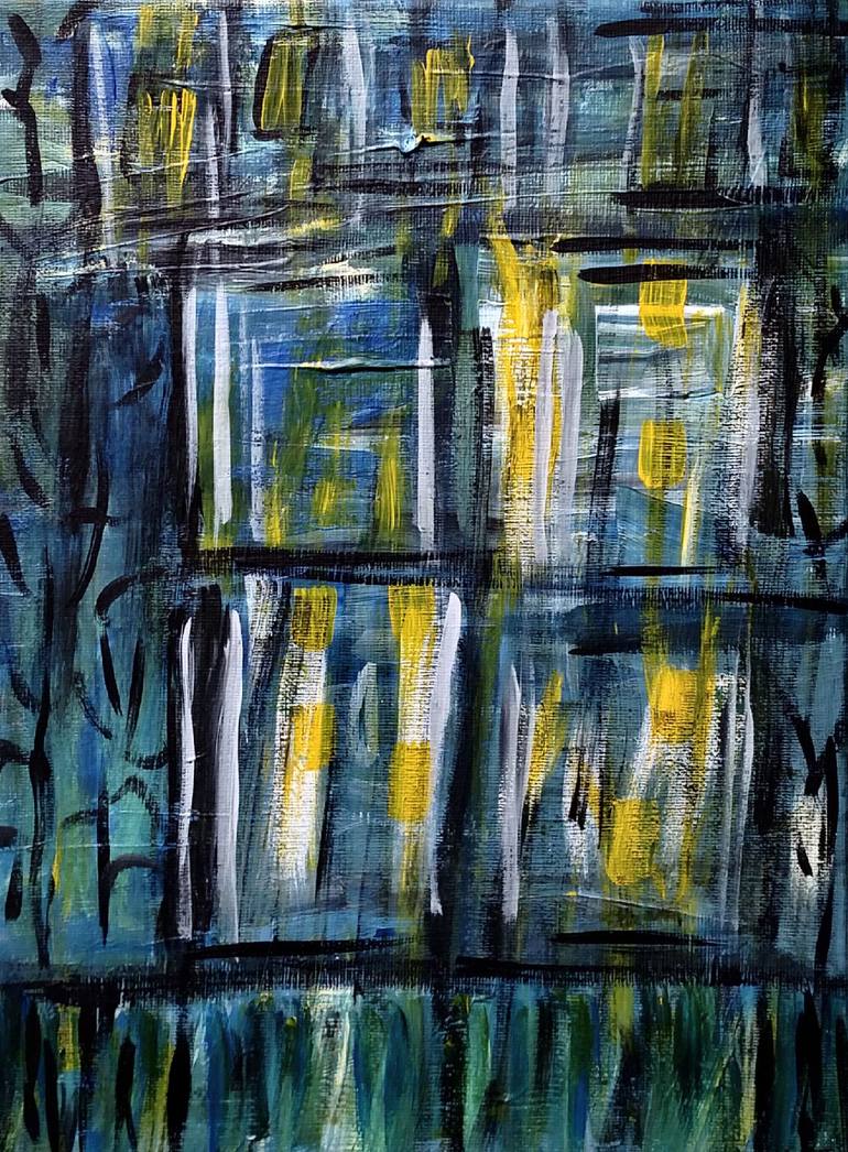 Original Abstract Painting by Kate Taylor | Abstract Art on Canvas | ON THE WATERFRONT
