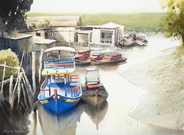 Original Boat Paintings by Francis Lee