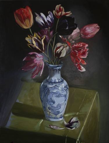 Original Fine Art Floral Painting by Atis Jakobsons