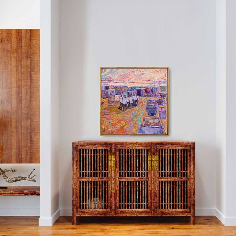 Original Impressionism Outer Space Painting by Nancy Okang