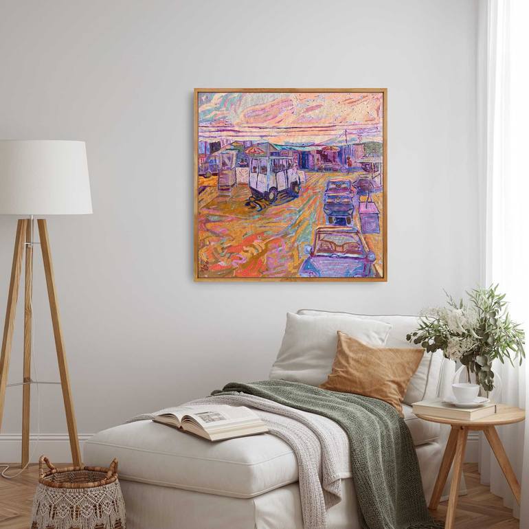 Original Impressionism Outer Space Painting by Nancy Okang