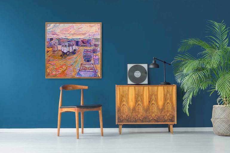 Original Impressionism Outer Space Painting by Nancy Okang