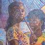 Close up showing the texture and underpainting