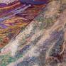 Close up of the brush strokes and dots