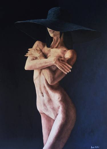 Original Photorealism Nude Paintings by Tristan SAINT MICHEL