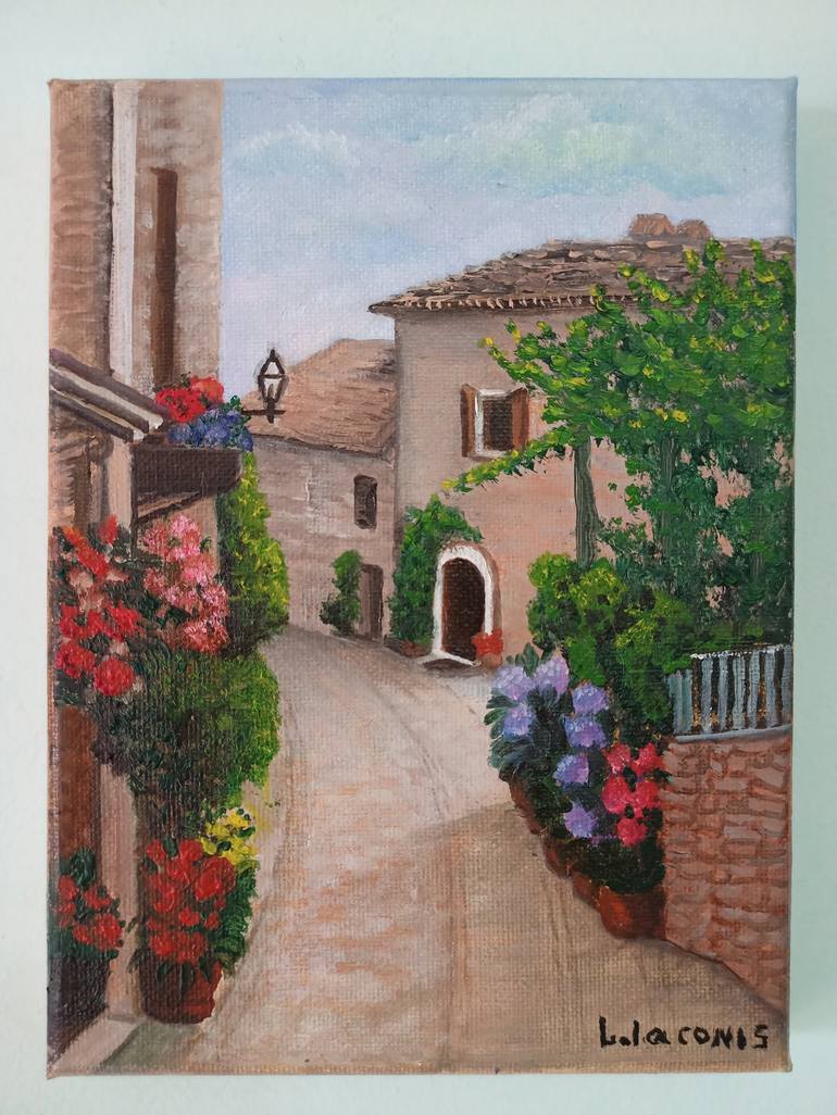 Original Fine Art Places Painting by Liliia Iaconis