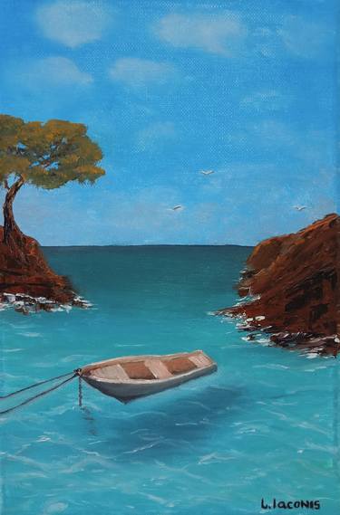 Original Boat Paintings by Liliia Iaconis
