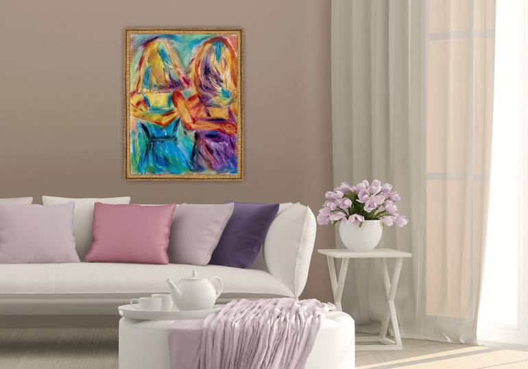 Original Figurative Women Painting by Natalya Mougenot