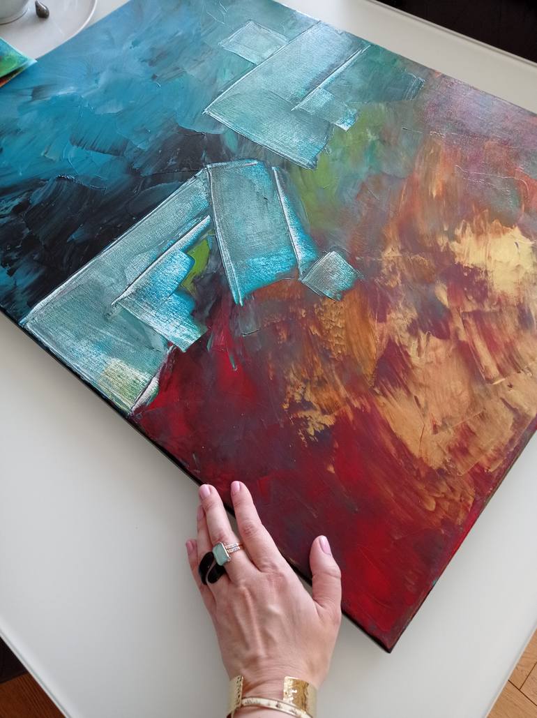 Original Abstract Expressionism Abstract Painting by Natalya Mougenot