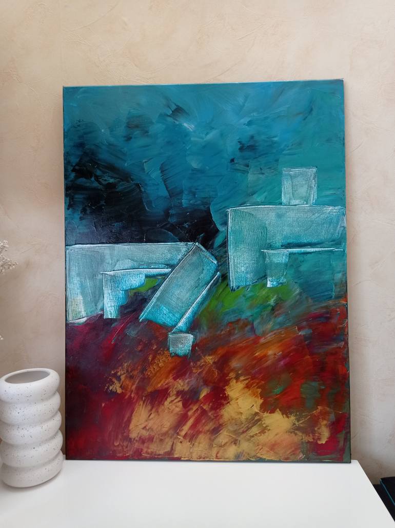 Original Abstract Expressionism Abstract Painting by Natalya Mougenot