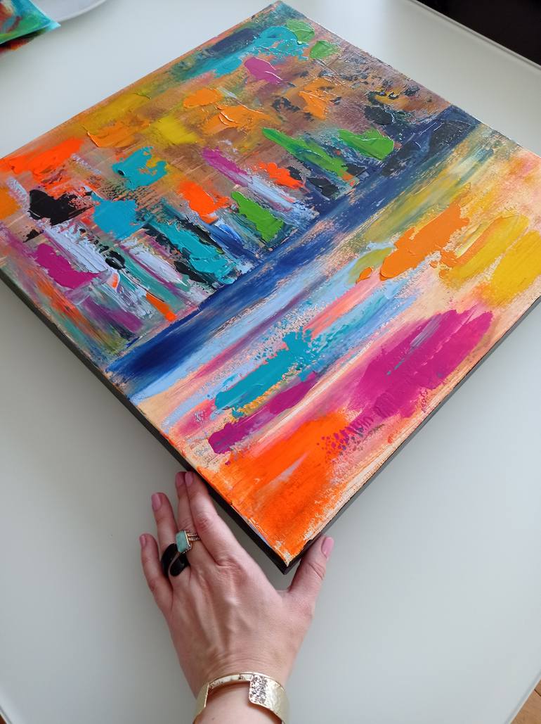 Original Abstract Expressionism Abstract Painting by Natalya Mougenot