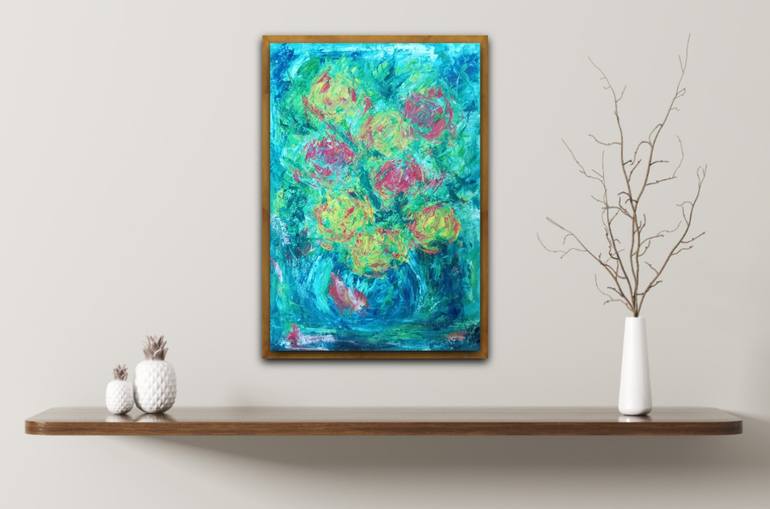 Original Contemporary Floral Painting by Natalya Mougenot