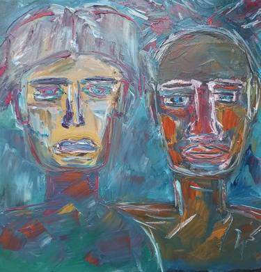 Original Abstract Expressionism Men Paintings by Natalya Mougenot