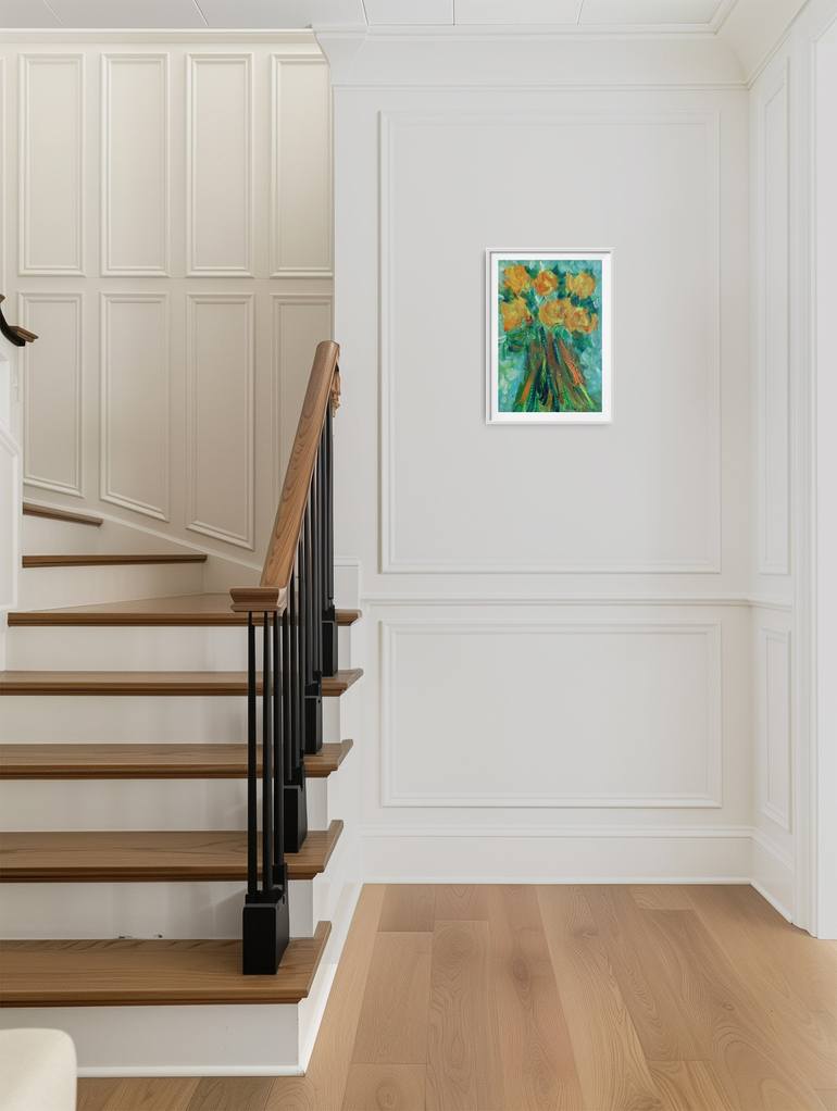 Original Abstract Expressionism Floral Painting by Natalya Mougenot