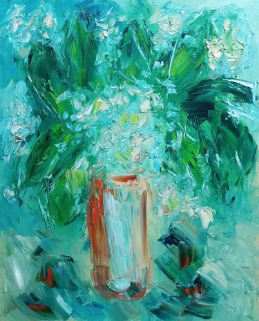 Original Abstract Expressionism Floral Paintings by Natalya Mougenot