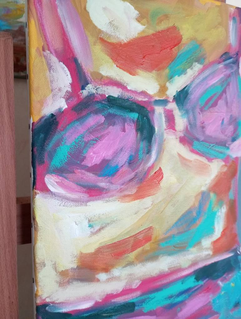 Original Abstract Expressionism Women Painting by Natalya Mougenot