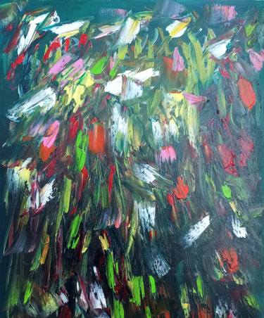 Print of Abstract Expressionism Floral Paintings by Natalya Mougenot