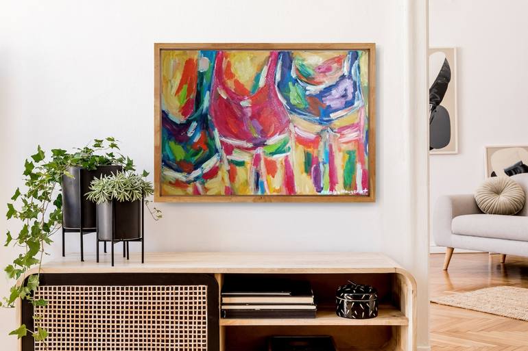 Original Abstract Expressionism Women Painting by Natalya Mougenot