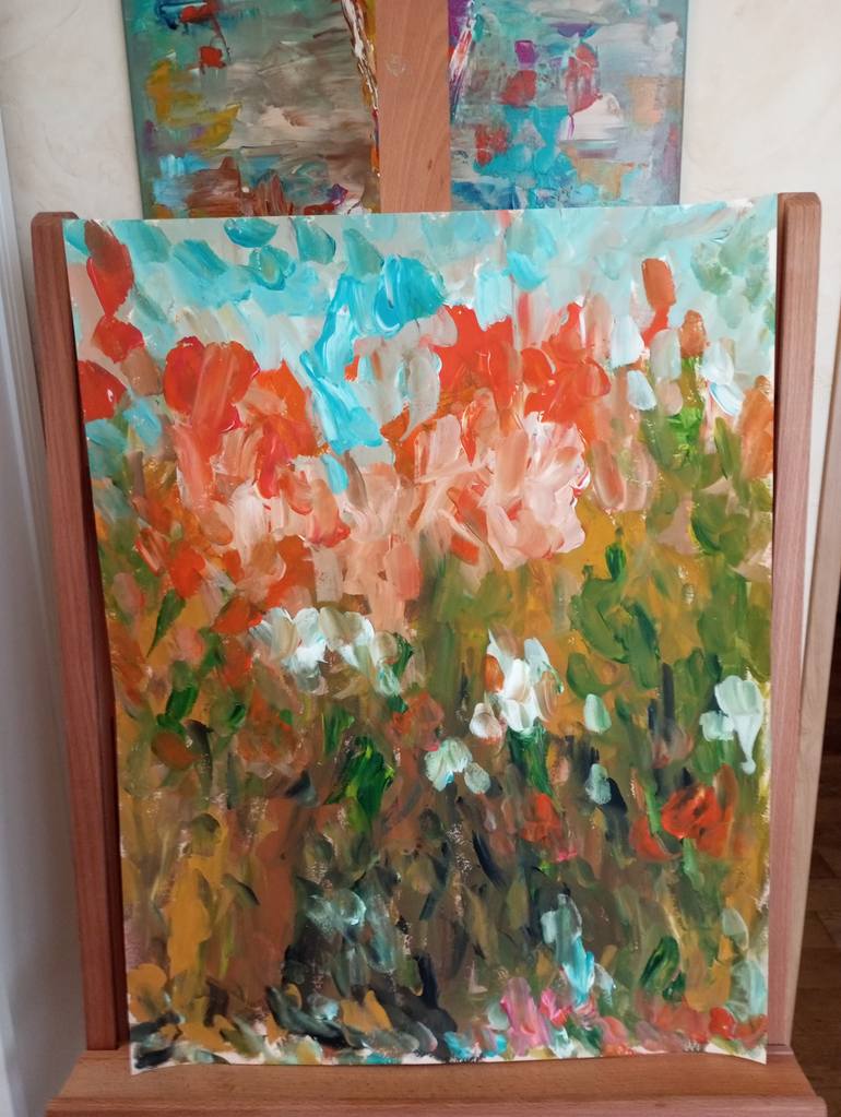 Original Abstract Expressionism Abstract Painting by Natalya Mougenot