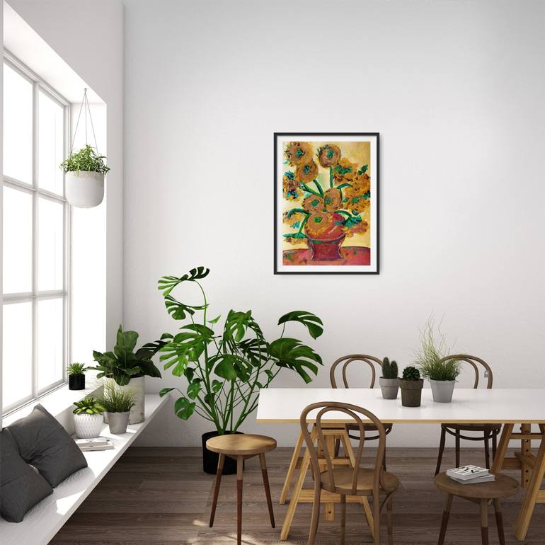 Original Floral Painting by Natalya Mougenot