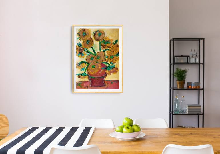 Original Floral Painting by Natalya Mougenot