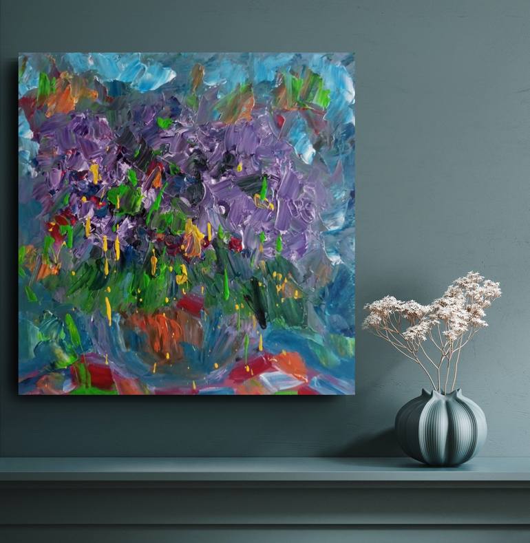 Original Contemporary Floral Painting by Natalya Mougenot