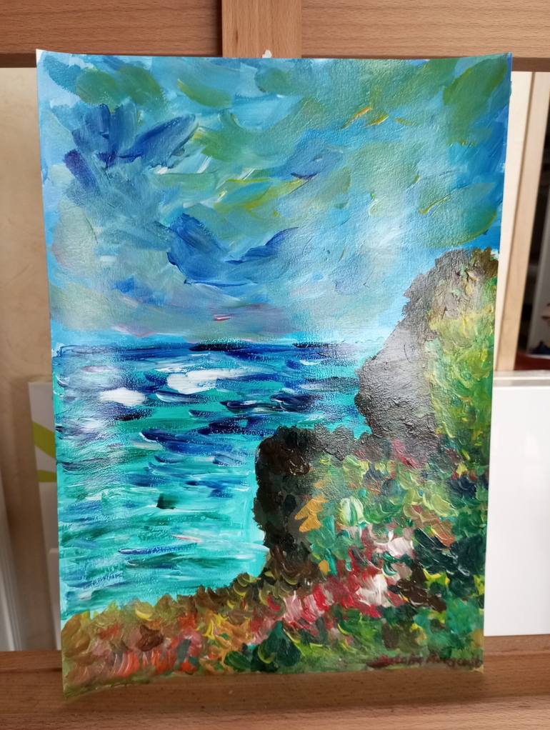Original Abstract Expressionism Landscape Painting by Natalya Mougenot