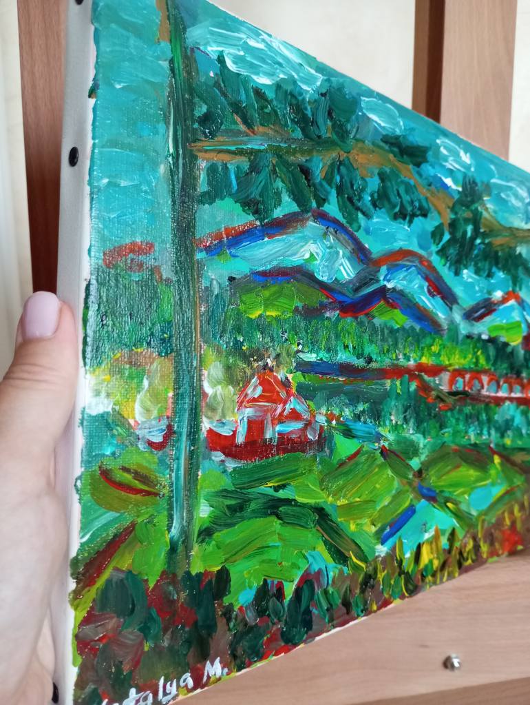 Original Abstract Expressionism Landscape Painting by Natalya Mougenot