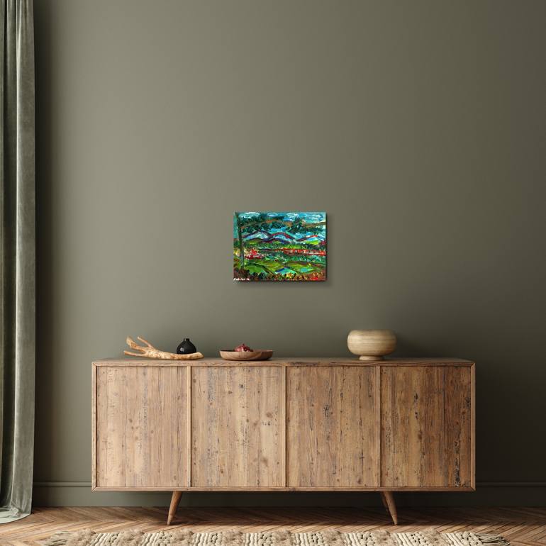 Original Abstract Expressionism Landscape Painting by Natalya Mougenot
