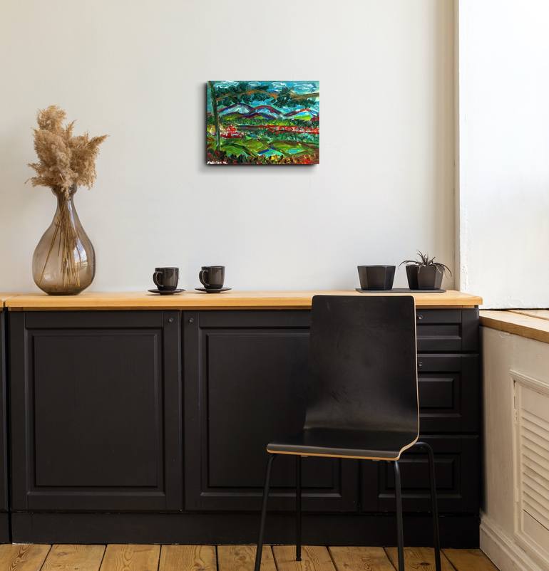 Original Abstract Expressionism Landscape Painting by Natalya Mougenot