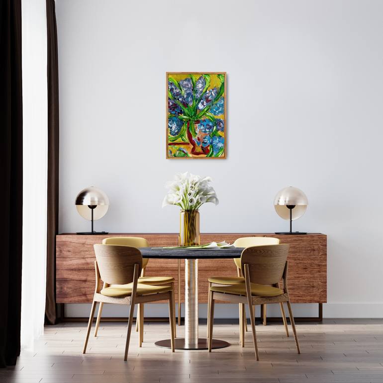 Original Abstract Expressionism Floral Painting by Natalya Mougenot